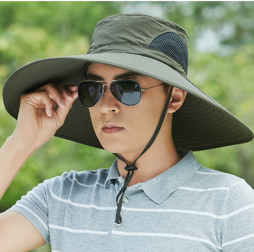 12CM Large Brim Summer Hat for Men Hat for Sun Protection Fishermen Hat for  Men Summer