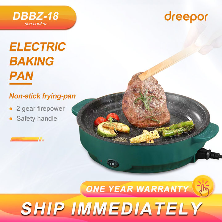 Dreepor Electric baking pan Korean Pan Fried BBQ Grill Electric Baking