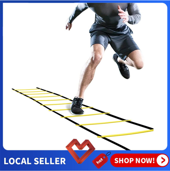 8M Speed  Fitness Training Ladder Footwork Football 16-rung Soccer Straps 