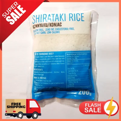 Keto Friendly Shirataki Konjac - Miracle Rice 200 grams - Zero Calories, Low Carb Diet