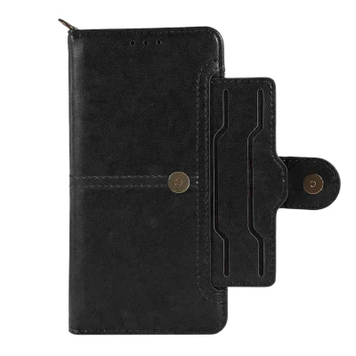 Mobile Phone Leather Case Wallet Type Protective Case with Card Holder Bracket Function Suitable for iPhone11