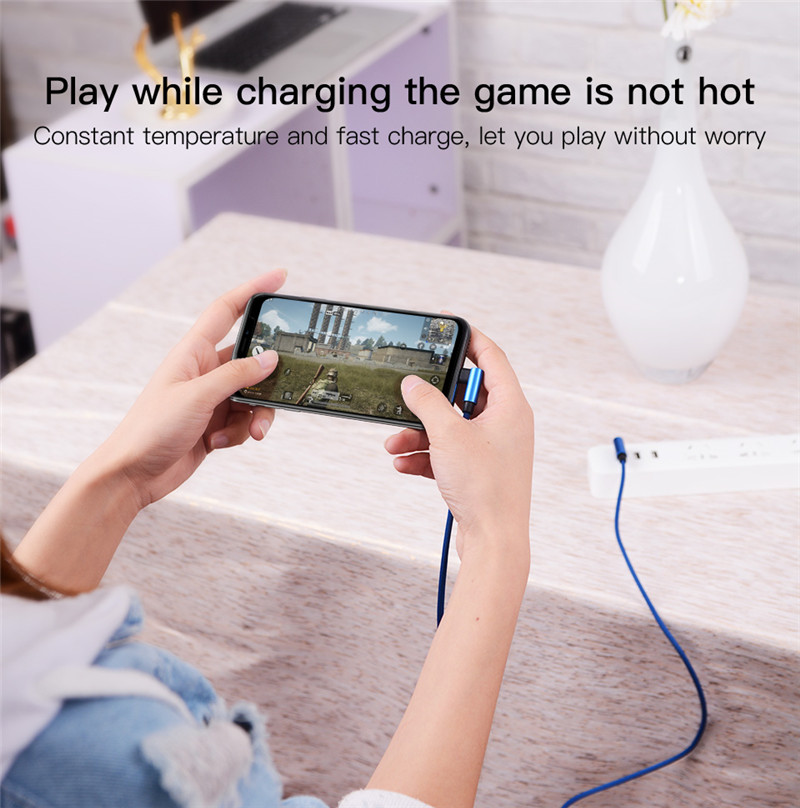 Dây USB Sạc Nhanh 3M/2M 90 Độ Cáp Sạc 3.0A Android Micro USB/Type-C/IOS Cáp Dữ Liệu Bện Nylon Khuỷu Tay Cho Samsung/Sony/Xiaomi Để Chơi Game Zweicx