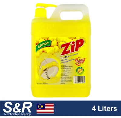 Zip Lemon Dishwashing Liquid 4L