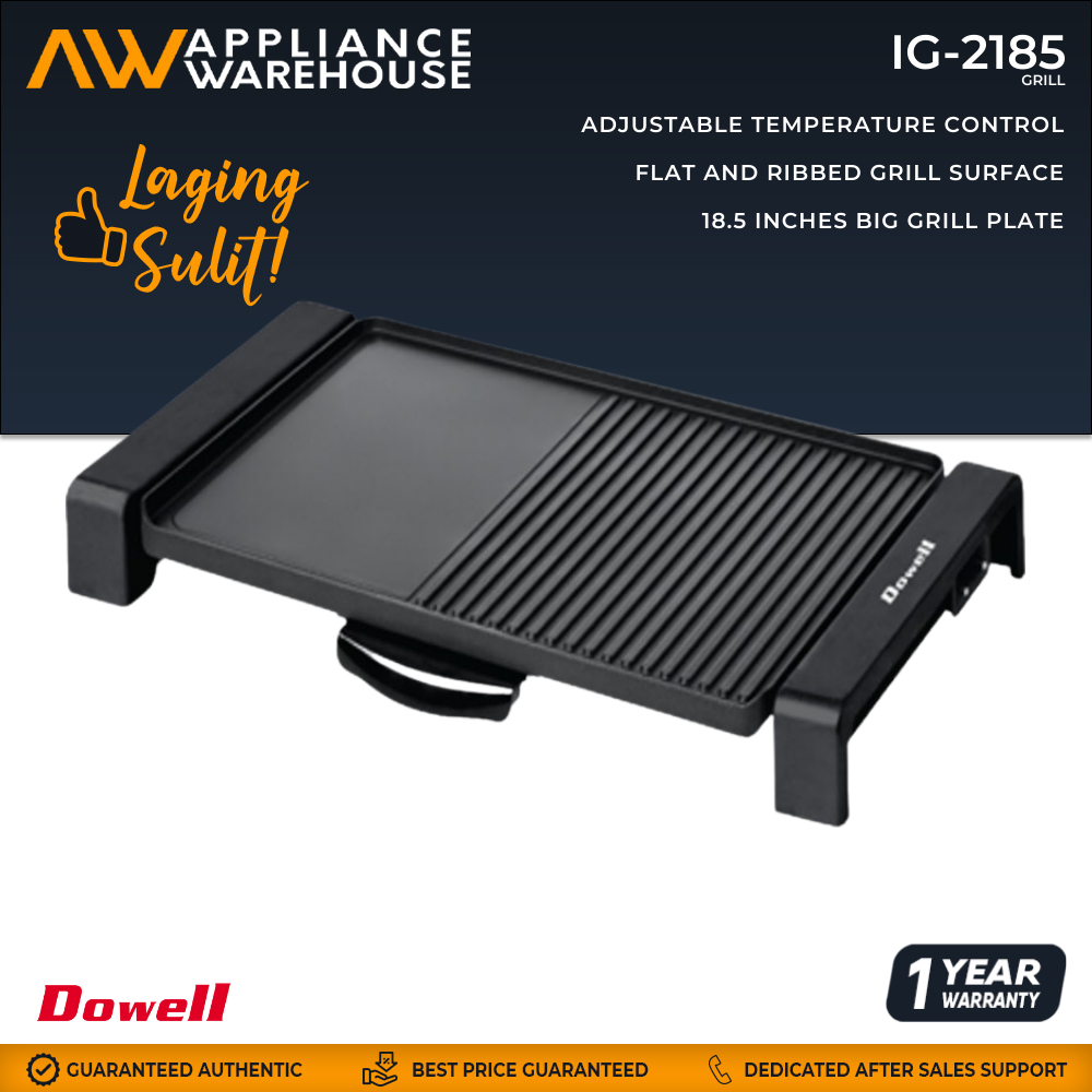 Dowell Flat and Ribbed Indoor Grill IG2185 Lazada PH
