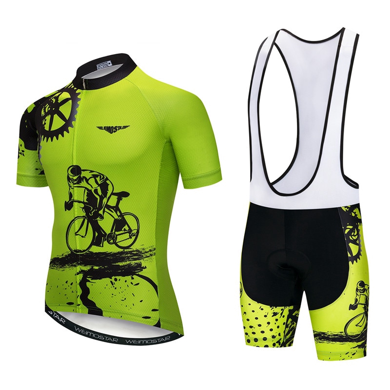 Cycling Jersey Men Short Sleeve Ropa Ciclismo Hombre MTB Breathable Summer  Cycling Clothing Bicycle Sportswear Set Color: cycling jersey set 1, Size:  XL
