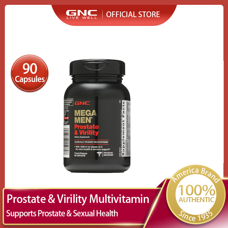Gnc Mega Men Prostate And Virility Multivitamin 90 Capsules Supports Prostate And Sex Ual Health 
