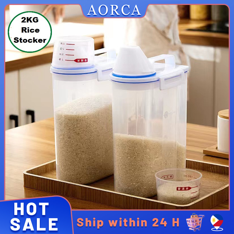 Japanese Multipurpose Rice Storage Bin Cereal Containers Kitchen ...