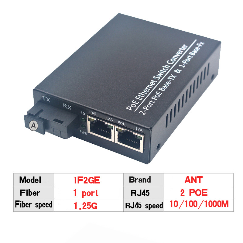 PoE Fiber Switch Uplink Fast Ethernet switch POE Ethernet Media ...