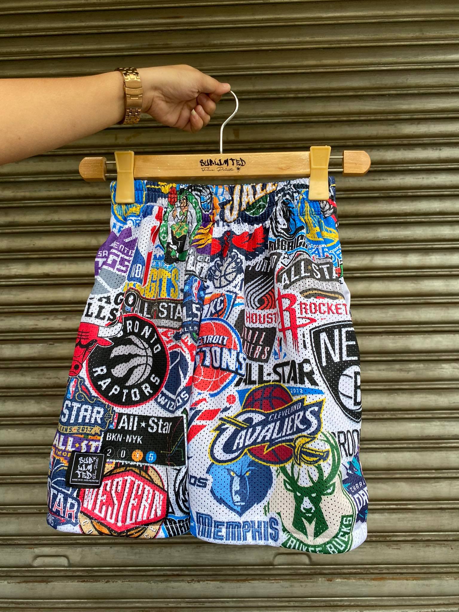 front logo nba shorts