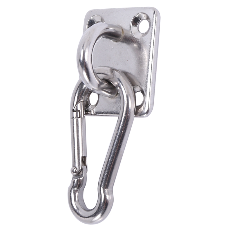 2 Sets Of Suspended Ceiling Wall Mount U-Shaped Hooks Stainless Steel Heavy Duty Multi-Function Hammock Hammock Hook Metal Base Plate with Hook