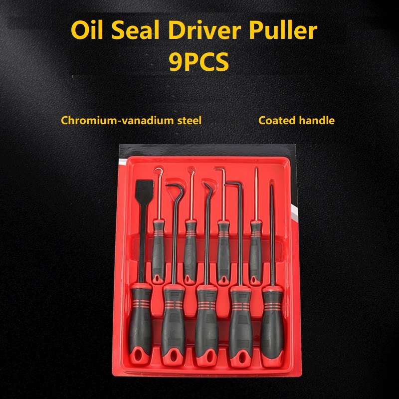 9pcs Car Auto Vehicle Oil Seal Screwdrivers Set O-Ring Seal Gasket Puller  Remover Pick Hooks Tools
