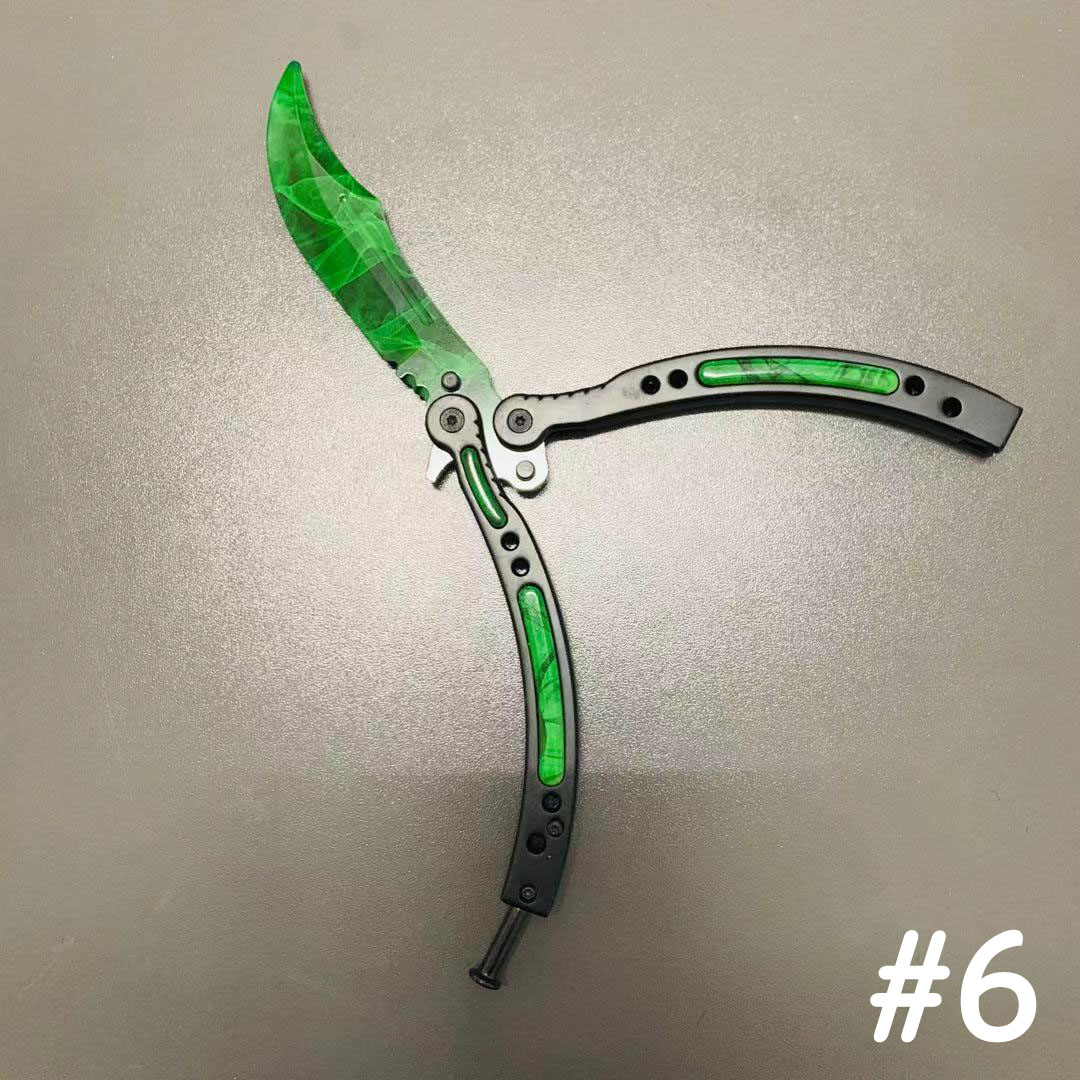 Ken Shi CSGO American Butterfly Skin Knife Karambit Practice Knife Not