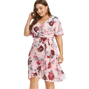 rose plus size dress