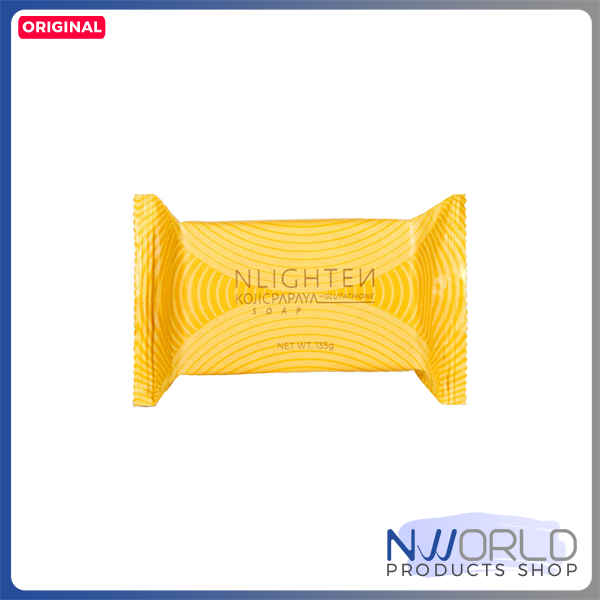 Nworld Nlighten Original Kojic Papaya with Glutathione Whitening Soap for Men and Women Face and