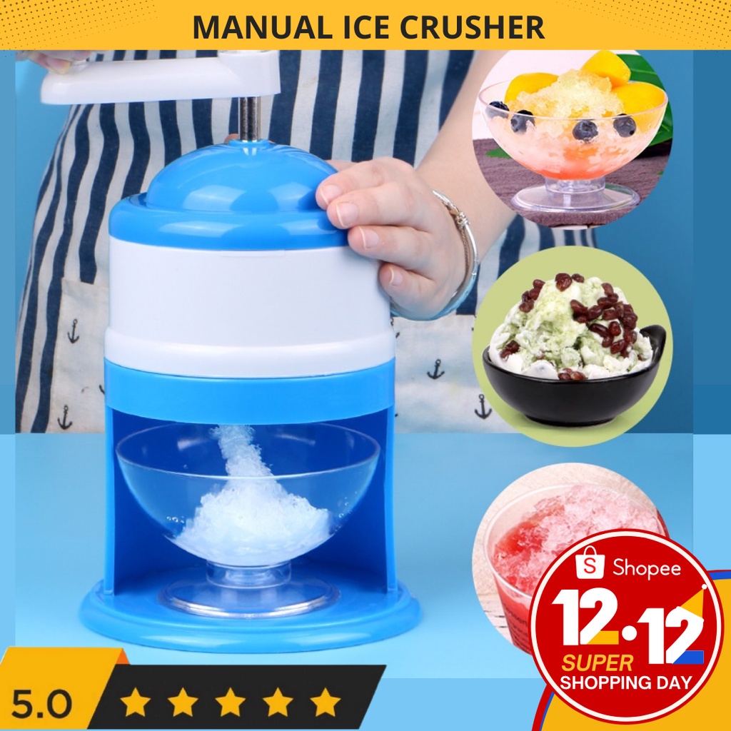 Manual Ice Crusher Portable Hand Crank Manual Ice Breaker Mini Hail Ice