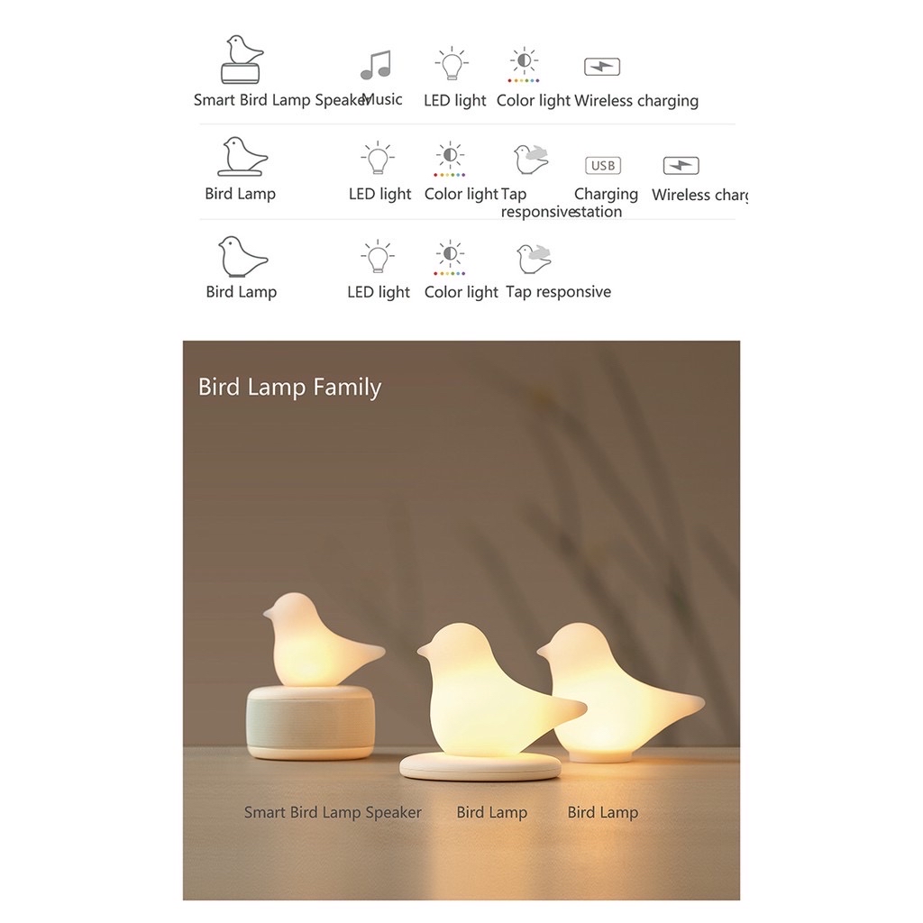 emoi smart bird lamp speaker