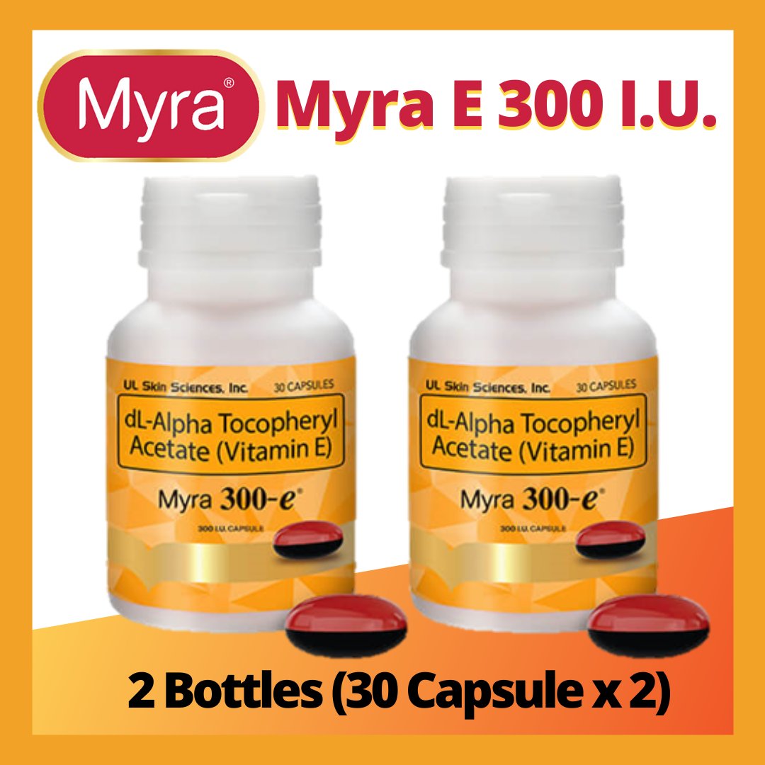 Original Myra e 300 I.U. - Health and Beauty Essential Vitamin E (2 ...