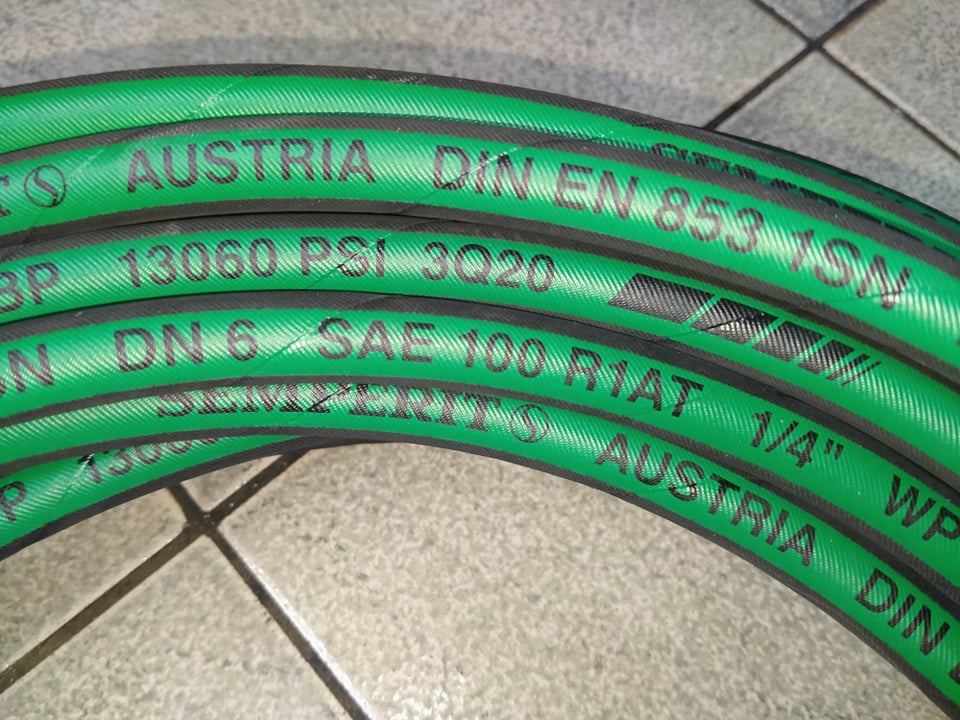 Hydraulic Hose 1wire 1/4 ID 13.4mm OD 2wire 1/4 ID 15mm OD Semperit