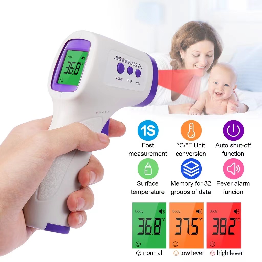 Infrared Thermometer Gun For Adults and Children LCD Display Non ...