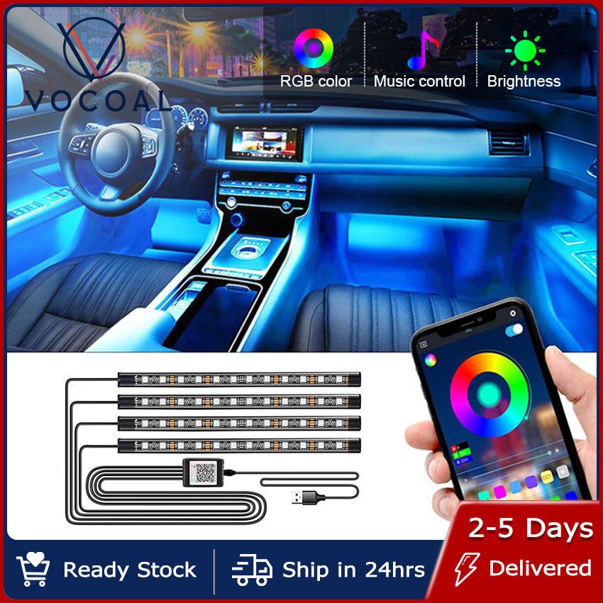 Vocoal Car Interior Light Ambient Light for Car USB Rechargeable