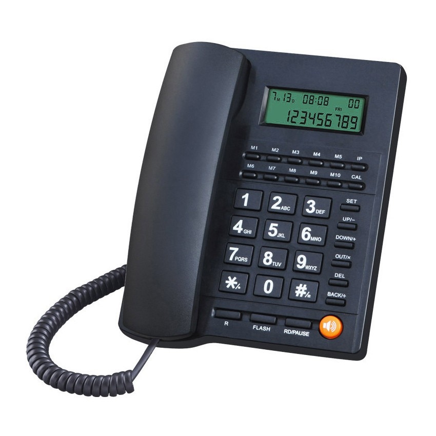 LCD Corded Caller ID Telephone with Speaker Home Office Wired Landline