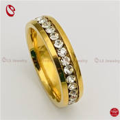 LS Jewelry 18K Gold Plated Zircon Fashion Ring (R107)