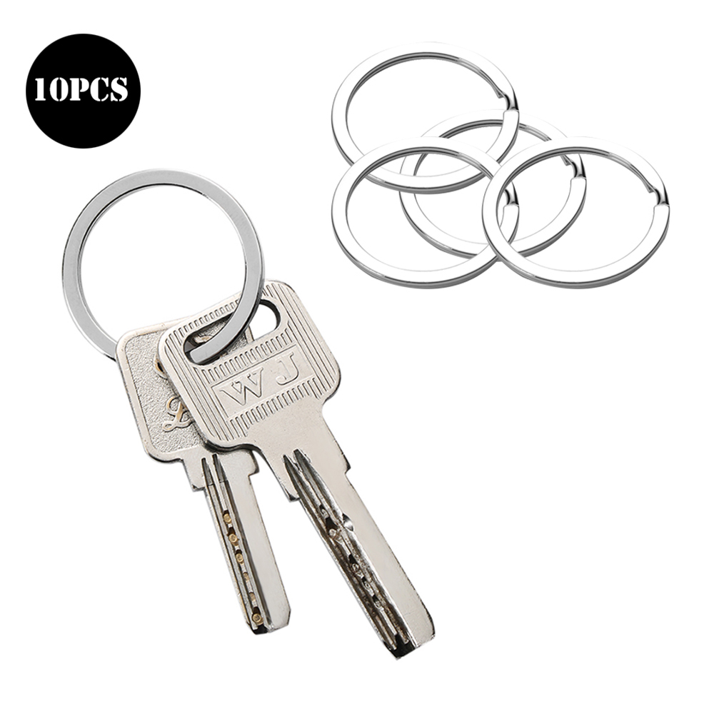 25/28/30mm Keyring With Eye Screws DIY Findings Keychain Making Supplies 10pcs