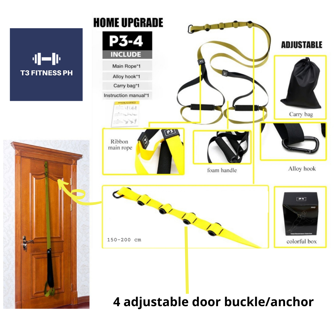 🇵🇭LOCAL SHIP】TRX Suspension P3-3 P3-4 Upgrade Home Edition Body Weight  Fitness Training Kit Resistance Straps Trainer Full Body - Lazada | Lazada  PH