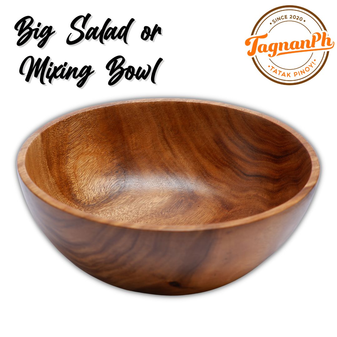 Big Wooden Salad Bowl / Mixing Bowl TAGNAN PH Lazada PH