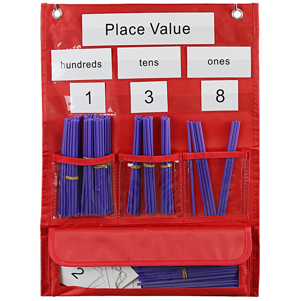 YIYI New Math Lessons Practice Place Value Pocket Chart Hundreds Tens