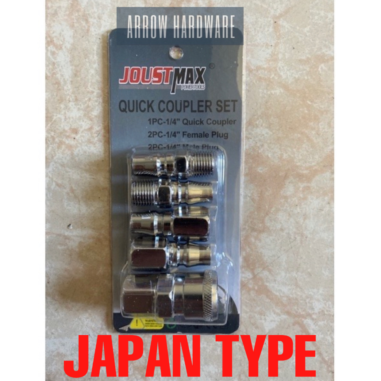 5-Piece Brass Quick Coupler Set For Air Hoses – Connectors & Couplers For Air Tools | Durable & Reliable