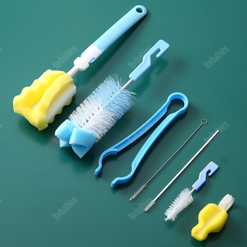 7 in 1 set feeding bottle brush Baby bottle brush baby nipple cleaning