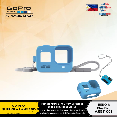 GoPro Sleeve + Lanyard For HERO8 Black (Bluebird) - Official Silicone Protective Cover