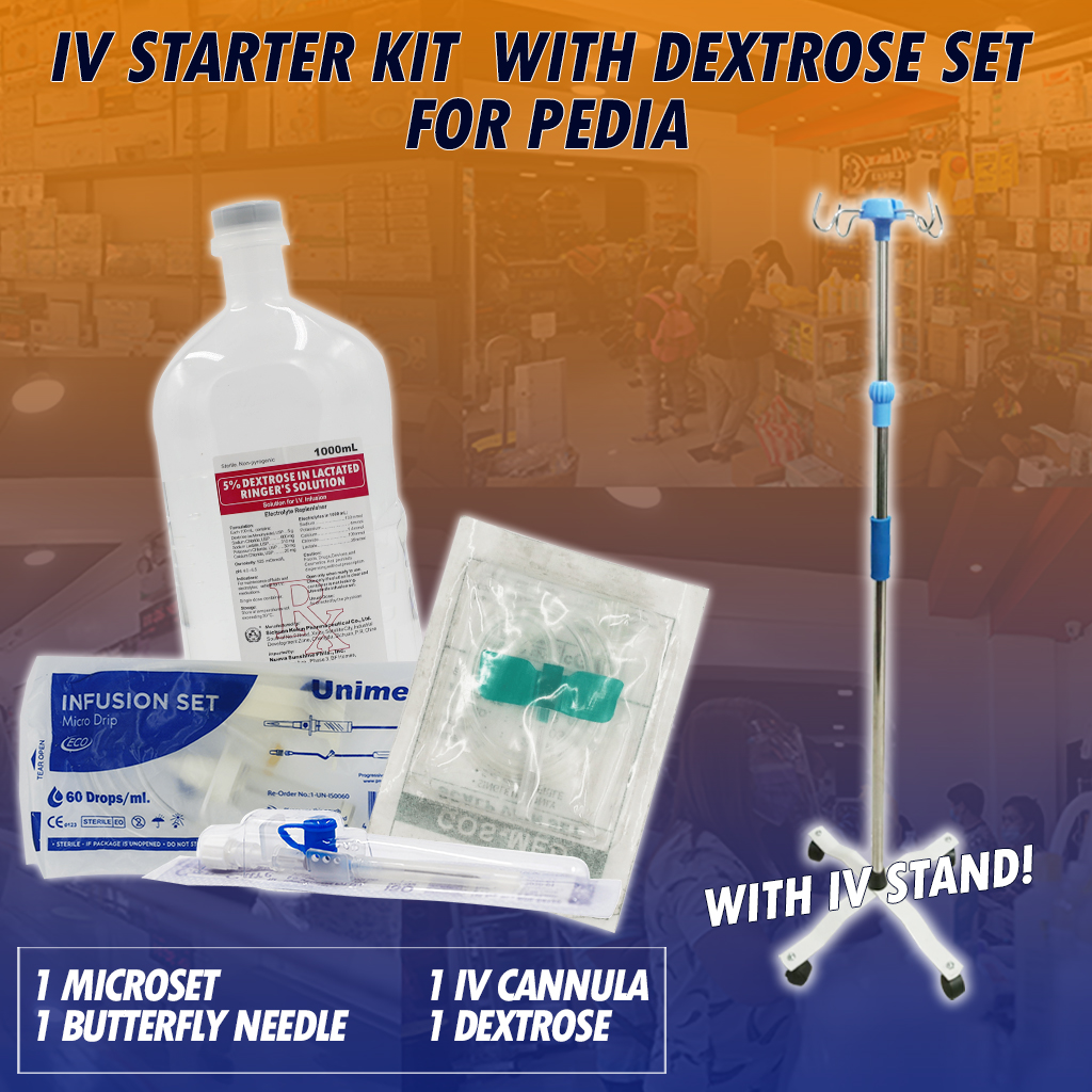 IV STARTER KIT WITH DEXTROSE SET PEDIA WITH IV STAND Lazada PH