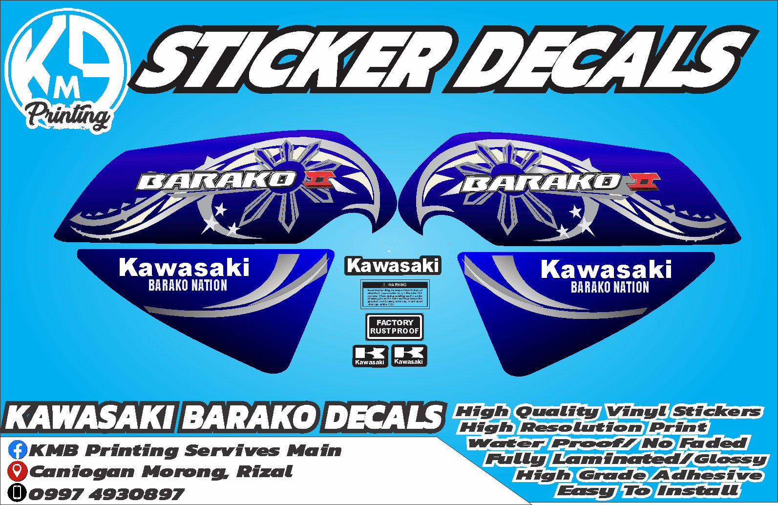 Kawasaki Barako Sticker Decals Lazada Ph