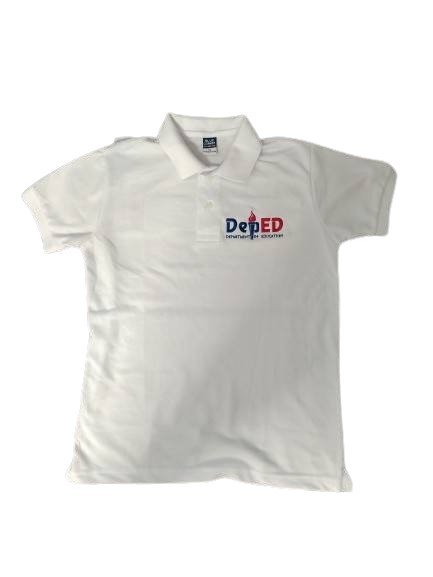 DEPED MATATAG Polo Shirt Unisex Plain White Wash Day | Lazada PH