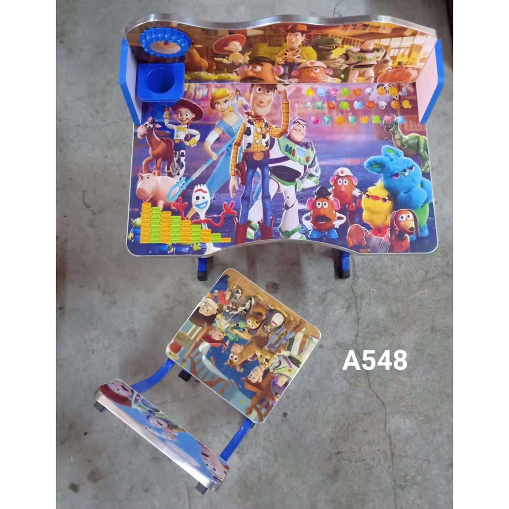 Kids character study table set children's learning desk study desk