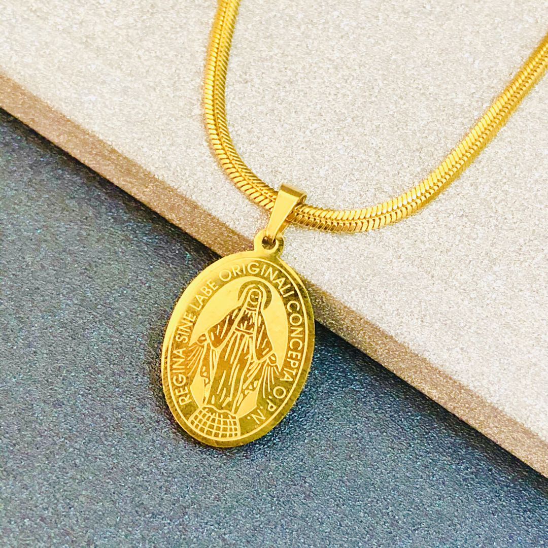 IW Mama Mary Necklace Gold For Women 