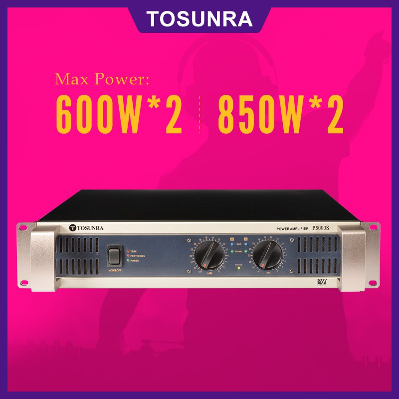 【600W*2/850W*2】TOSUNRA Amplifier P5000S Professional Power Amplifier