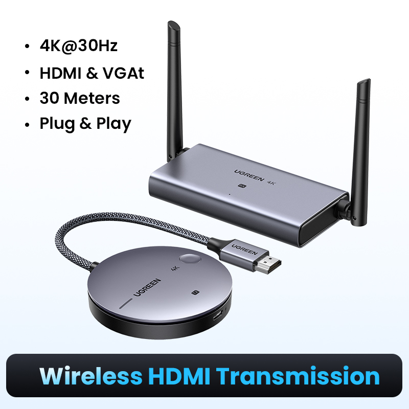 UGREEN 50M Wireless Extender 5G Transmission HDMI VGA Point to Point ...