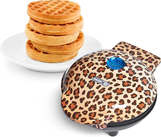 Dash Mini Waffle Maker for Individual Waffles Hash Browns Keto Chaffles with Easy to Clean Non-Stick Surfaces 4 inch Orange Pumpkin Dmwp001or