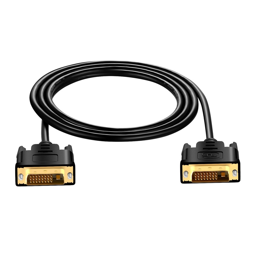 Desktop computer DVI cable oldfashioned host and monitor connection