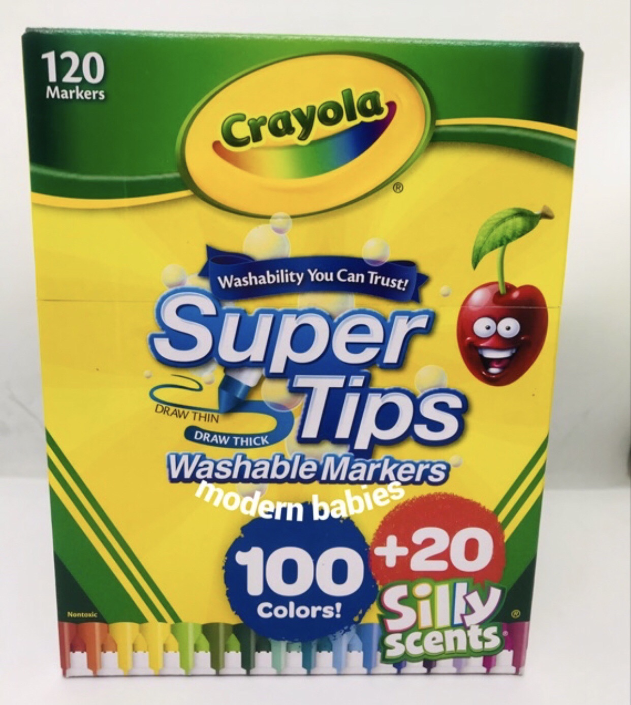 Crayola Super Tips Washable Markers 100 Count plus Silly Scents