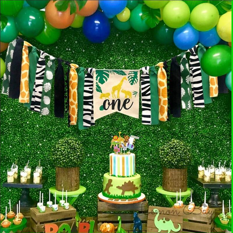 Safari Jungle wild 1st birthday jungle banner animal theme party decoration  for baby kids birthday Party Favors Forest Woodland Party | Lazada PH