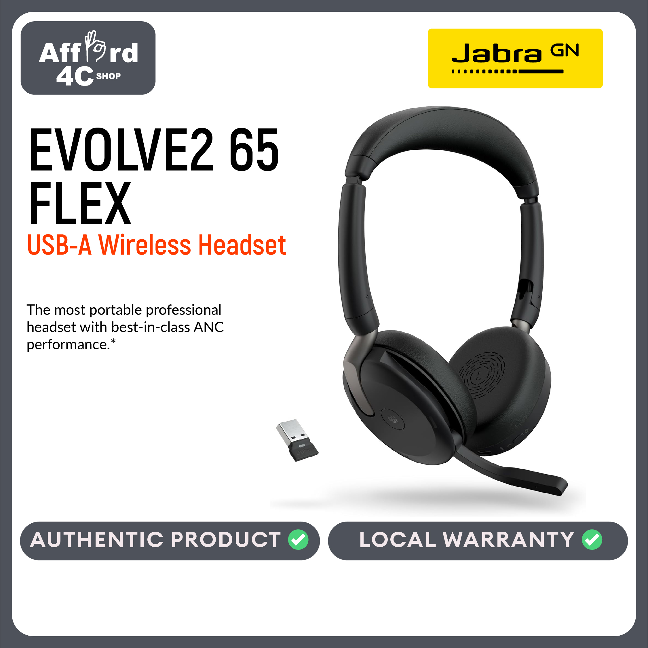 Jabra Evolve2 65 Flex The First Compact and Foldable Headset