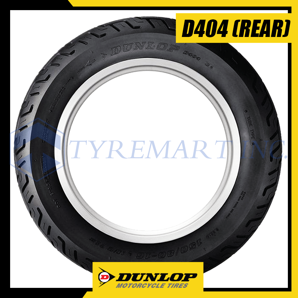 70H Dunlop D404 Rear Motorcycle Tire 140/90-15 Black Wall for Suzuki Intruder 750 VS750GL 1988-1991 