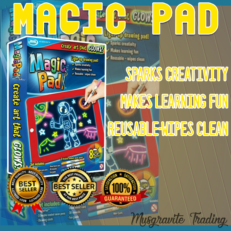 Best Seller MAGIC PAD Glow In The Dark Drawing Board Magic Drawing Board  Light Up LED Magic Board Magic Sketch Pad 3D Magic LED Drawing Pad