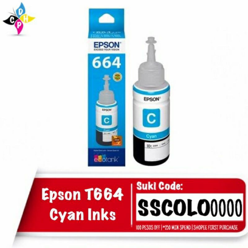 Epson 70ml Original T664 Ink Bottle Cmyk Lazada Ph 7009