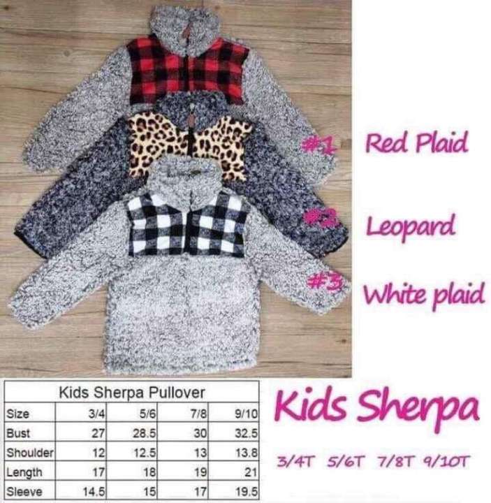 red and black sherpa pullover