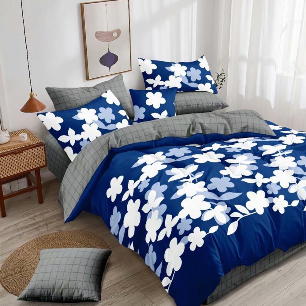 Home Heaven 3 in 1 Assorted Print Design Bedsheet Set (1 pc Fully Garterized Fitting Sheet